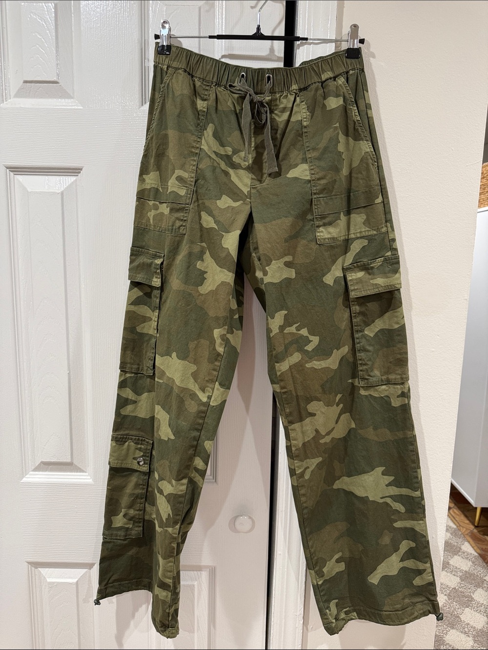 Anthropologie Olive Green Camo Cargo Pants